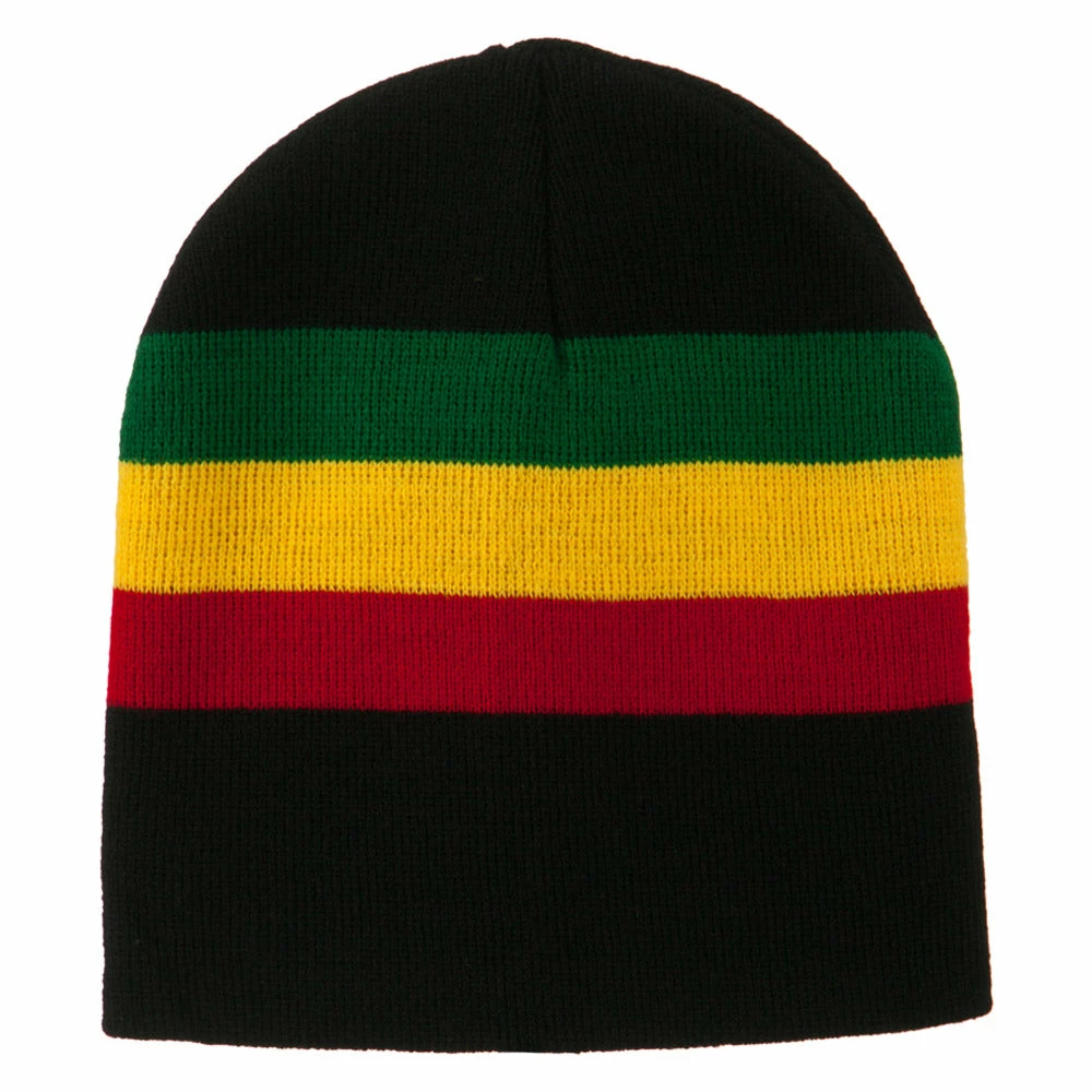 Rasta World Rasta Striped Beanie - Image 5