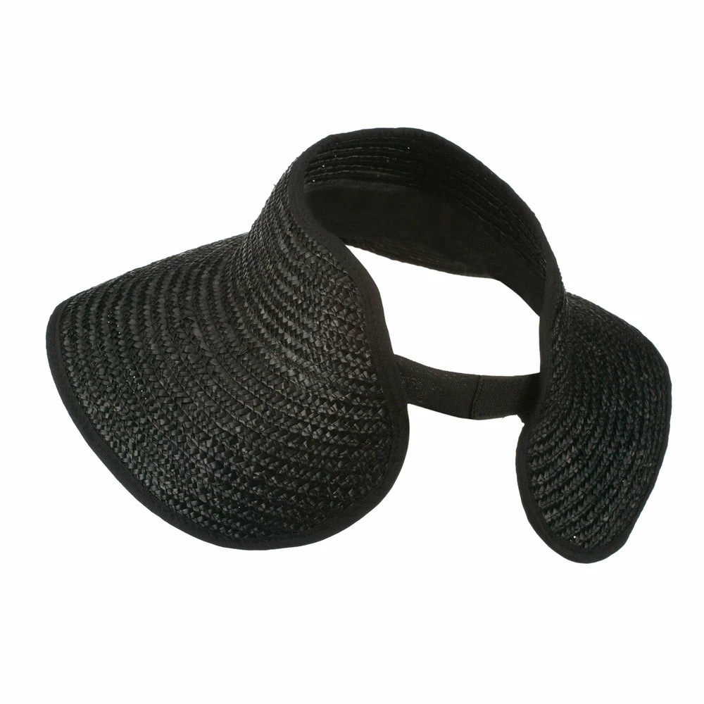 Jeanne Simmons Braided Straw Roll Up Visor - Image 2
