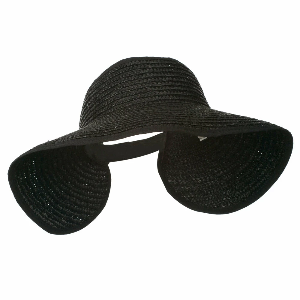 Jeanne Simmons Braided Straw Roll Up Visor - Image 5
