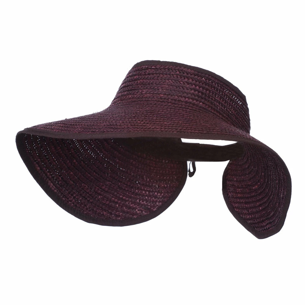 Jeanne Simmons Braided Straw Roll Up Visor - Image 6