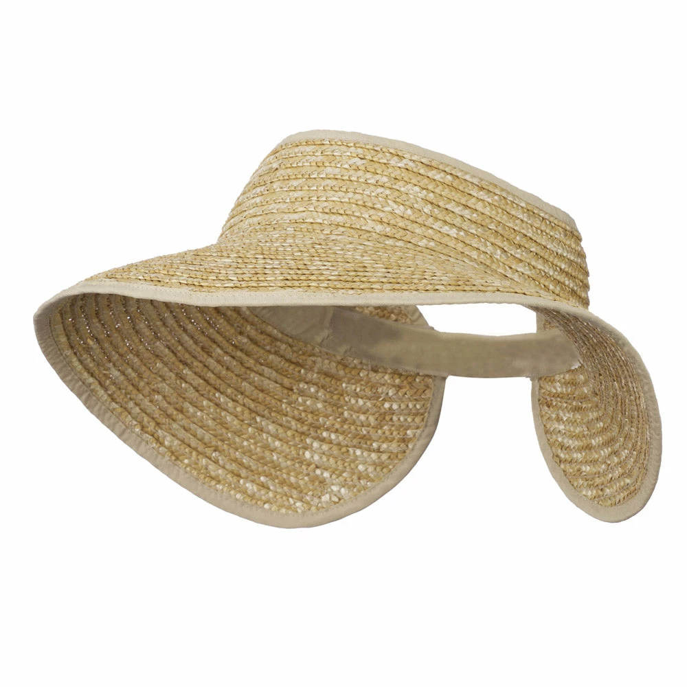 Jeanne Simmons Braided Straw Roll Up Visor - Image 16