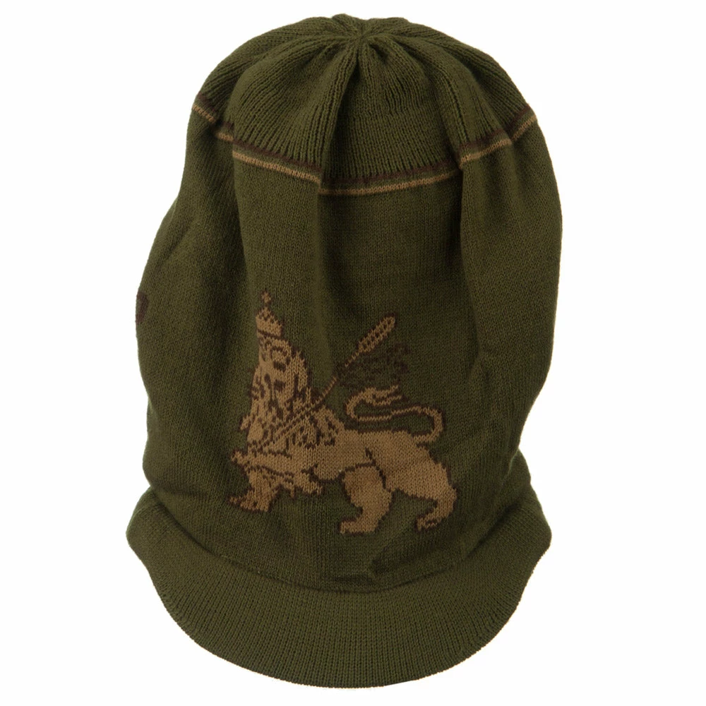 Rasta World Regular Lion Rasta Beanie Visor Hat - Image 30