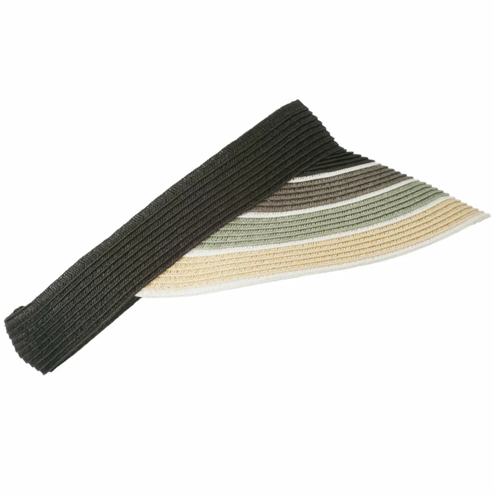 Something Special Colorful Striped Brim Paper Braid Visor - Image 2