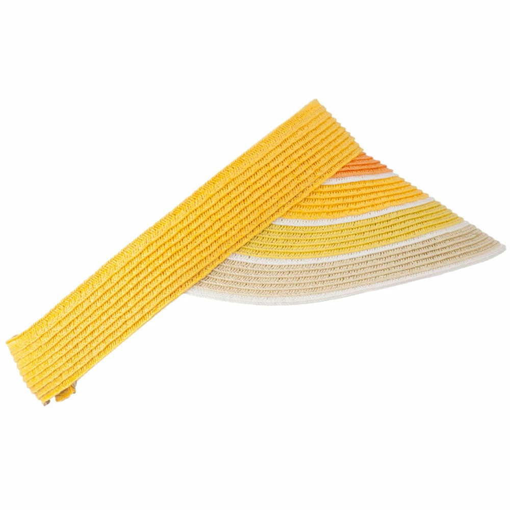 Something Special Colorful Striped Brim Paper Braid Visor - Image 9