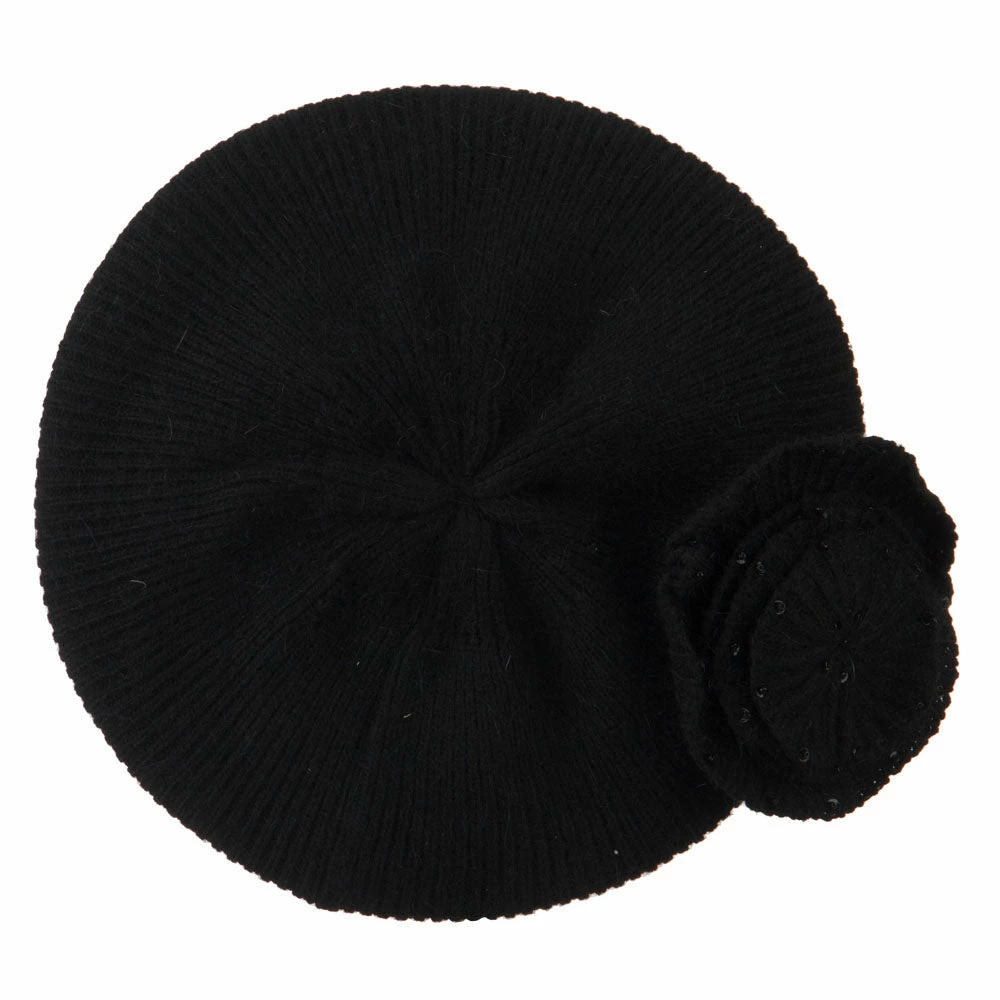 Cheveux Sequin Flower Beret Hat - Image 20