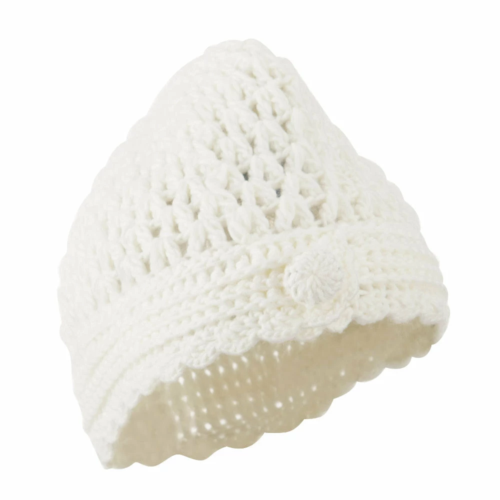 Jeanne Simmons Girl's Scalloped Edge Knit Cap