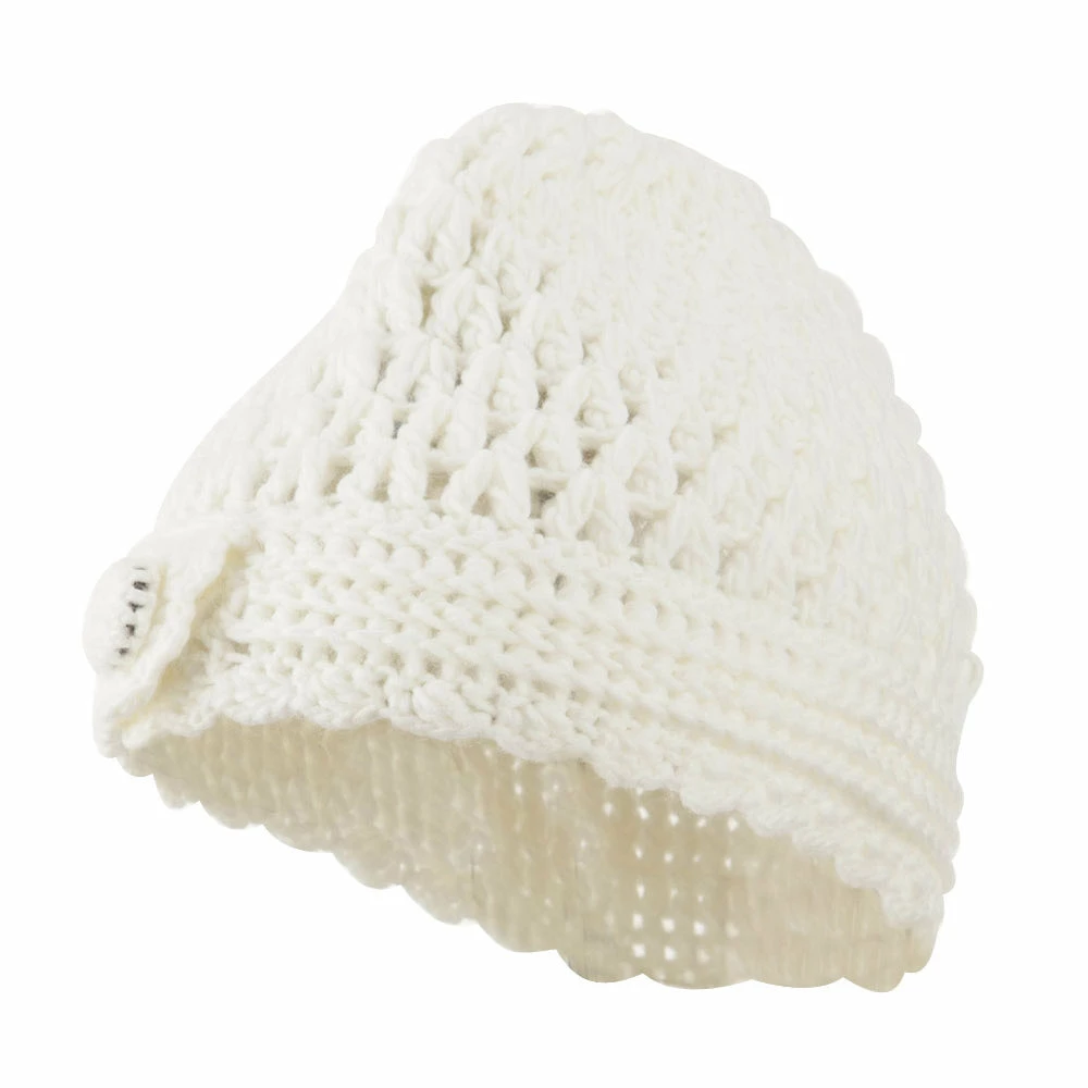 Jeanne Simmons Girl's Scalloped Edge Knit Cap - Image 4