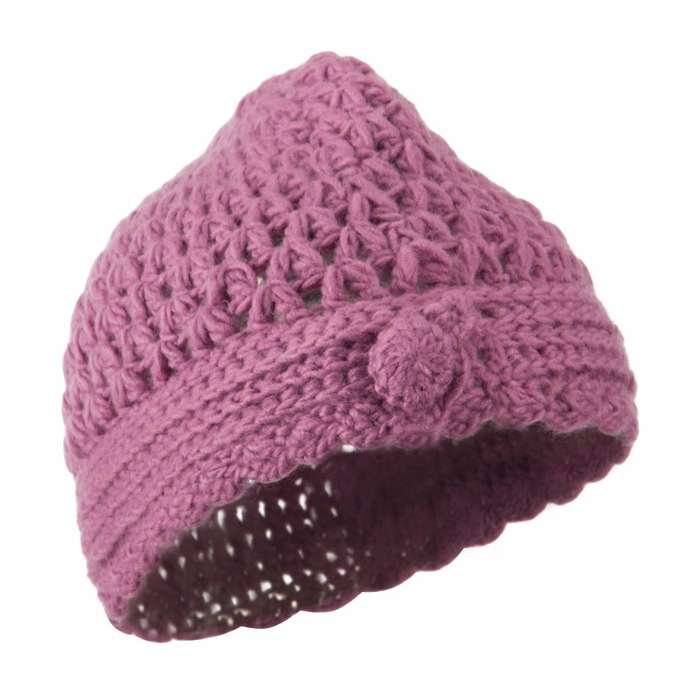 Jeanne Simmons Girl's Scalloped Edge Knit Cap - Image 6