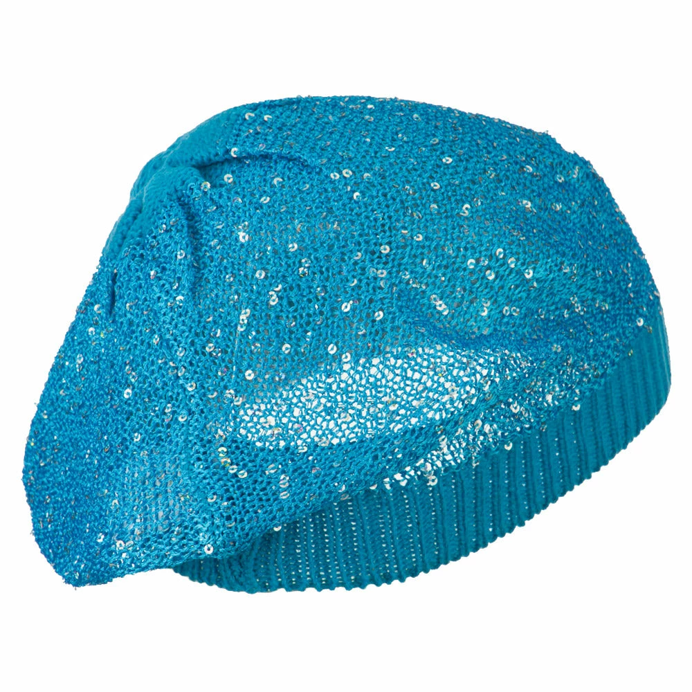 Something Special Sequin Nylon Stretchable Beret - Image 3