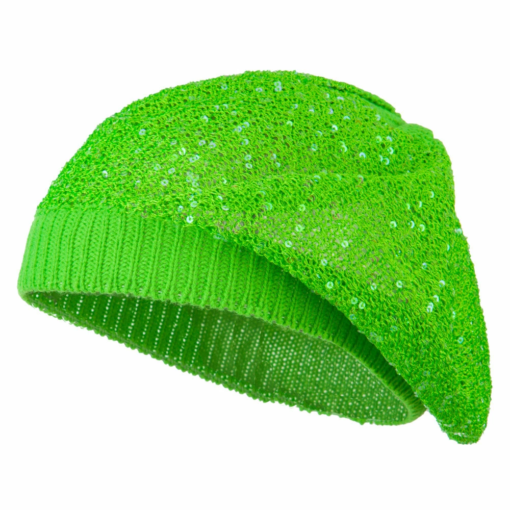 Something Special Sequin Nylon Stretchable Beret - Image 16