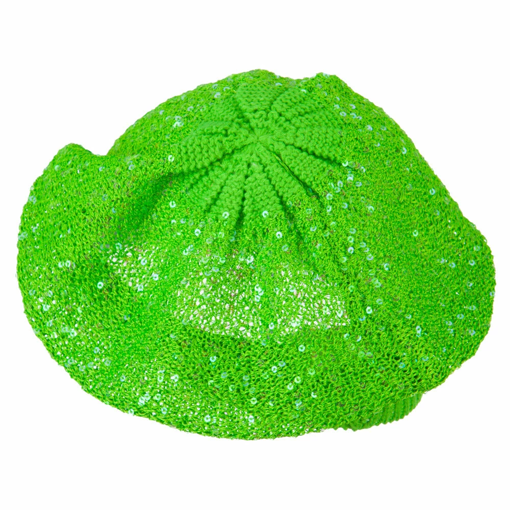 Something Special Sequin Nylon Stretchable Beret - Image 17
