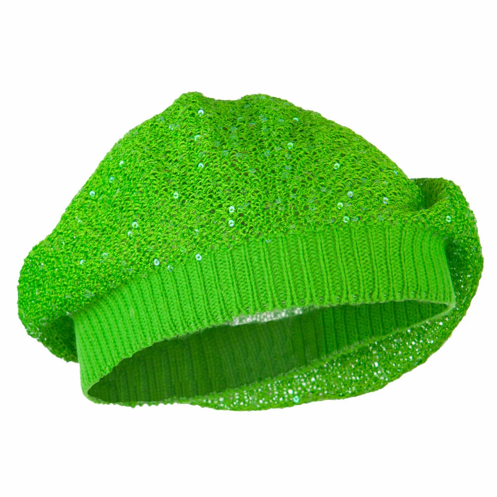 Something Special Sequin Nylon Stretchable Beret - Image 19