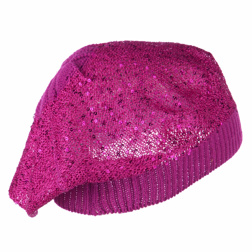 Something Special Sequin Nylon Stretchable Beret - Image 8
