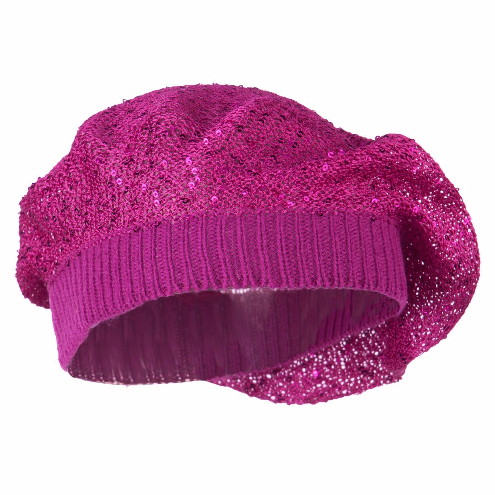 Something Special Sequin Nylon Stretchable Beret - Image 9