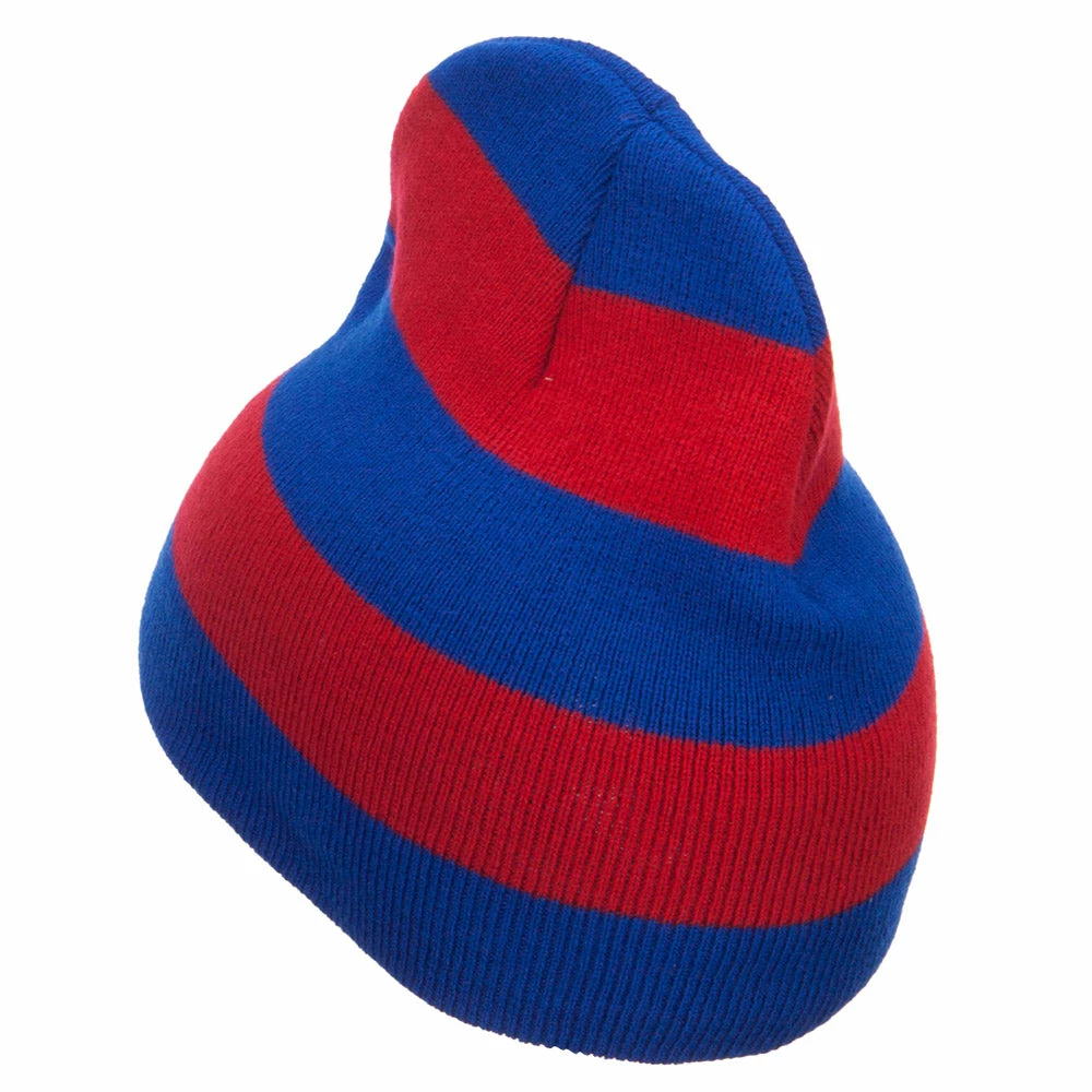 Otto Striped Knit Short Beanie - Image 2