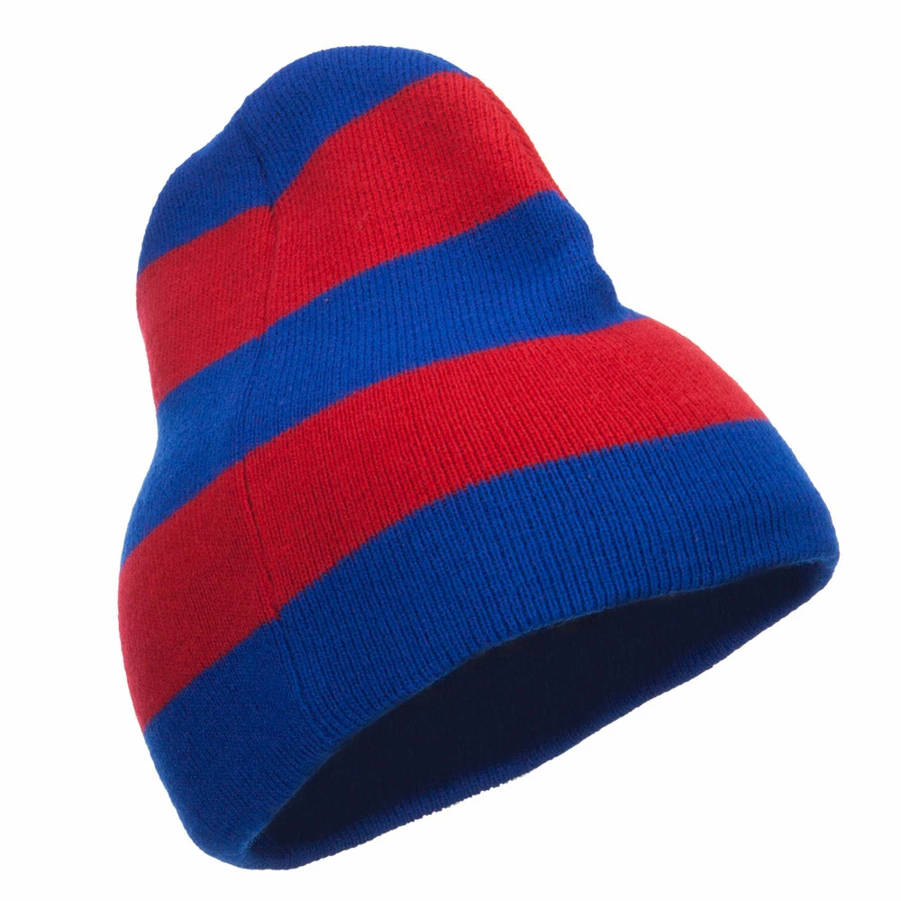 Otto Striped Knit Short Beanie - Image 4