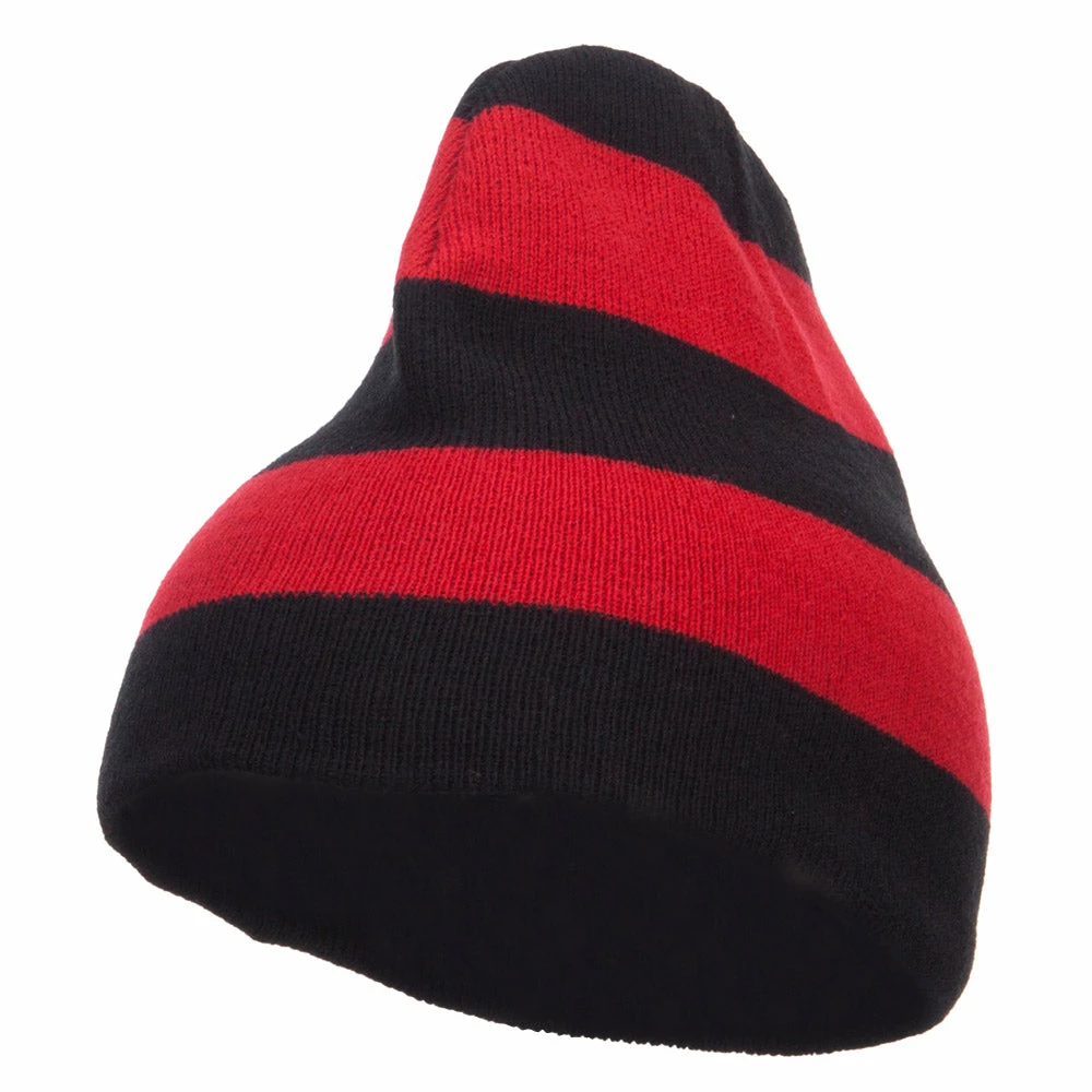 Otto Striped Knit Short Beanie - Image 21