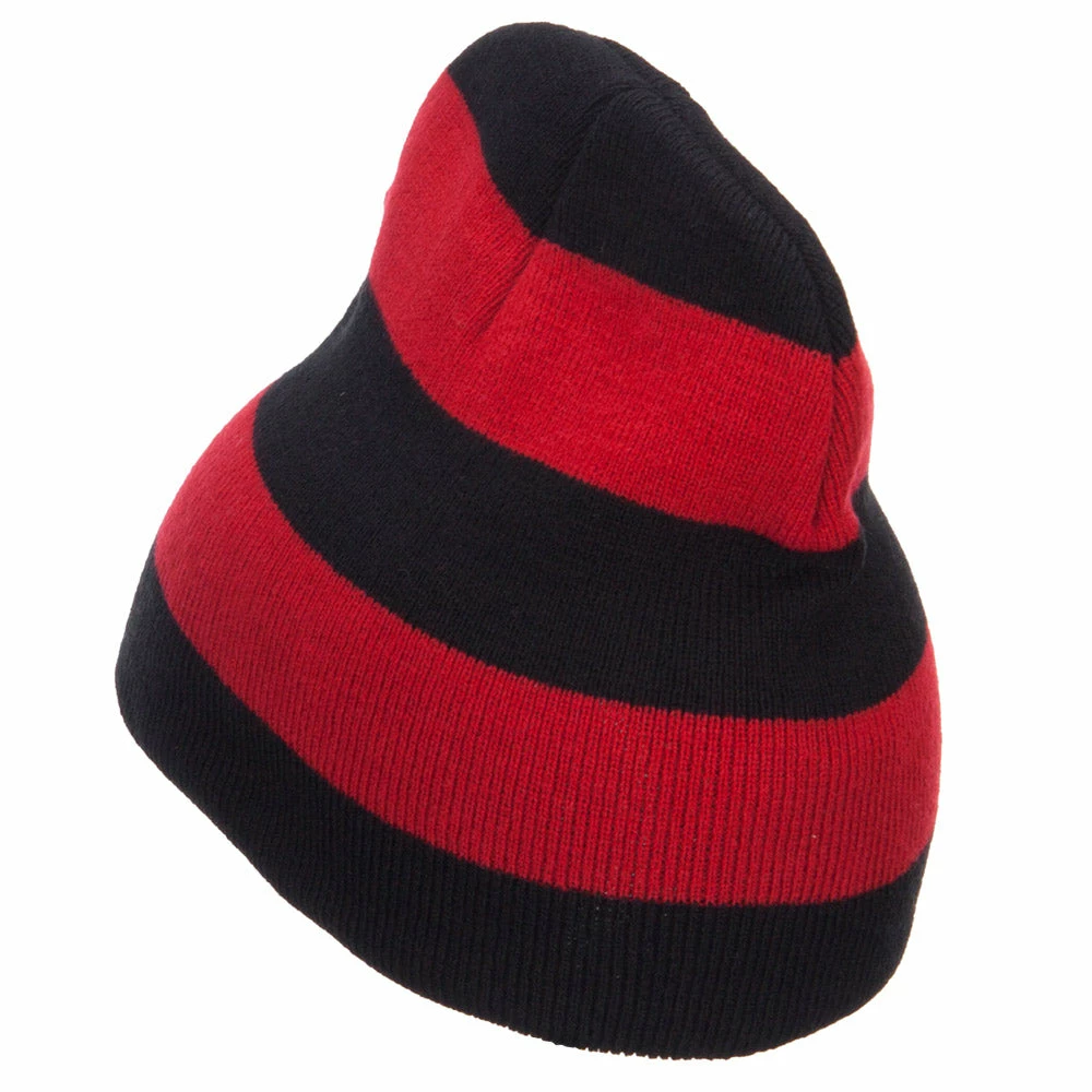 Otto Striped Knit Short Beanie - Image 22