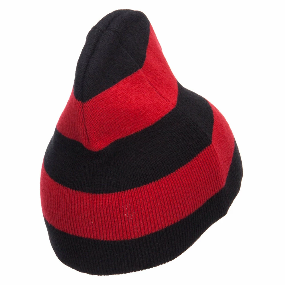 Otto Striped Knit Short Beanie - Image 23