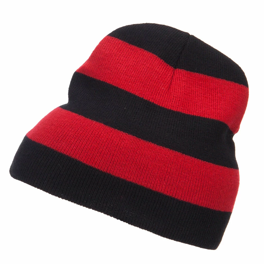 Otto Striped Knit Short Beanie - Image 25