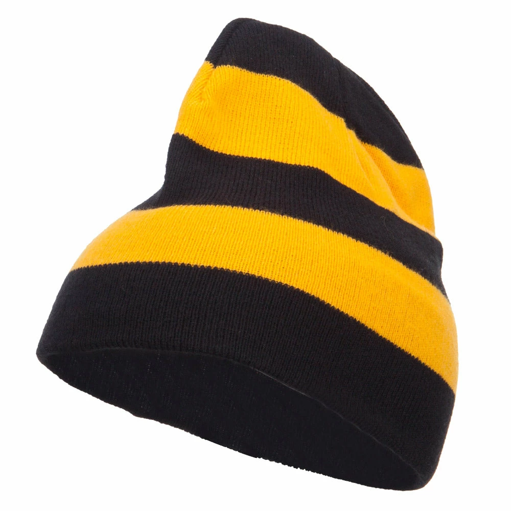 Otto Striped Knit Short Beanie - Image 26