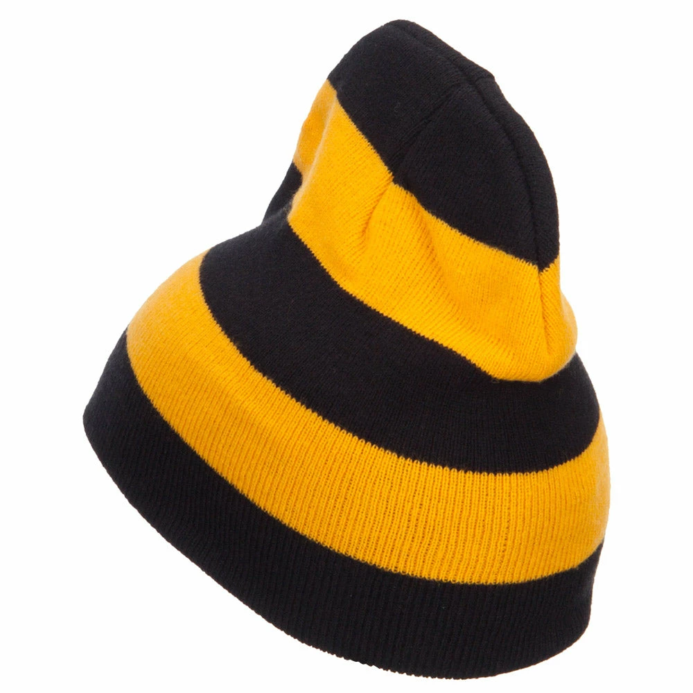 Otto Striped Knit Short Beanie - Image 27