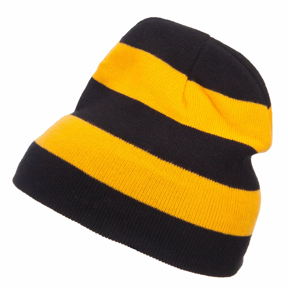 Otto Striped Knit Short Beanie - Image 30