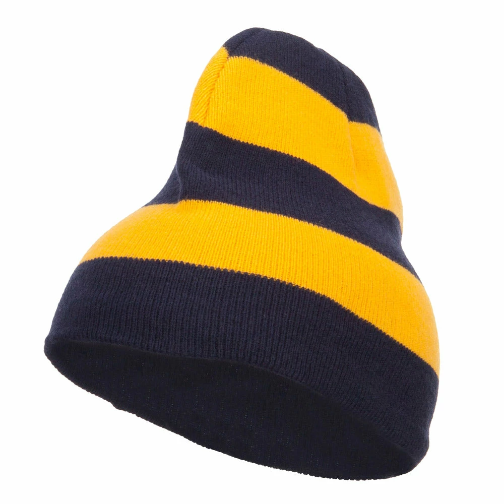 Otto Striped Knit Short Beanie - Image 31