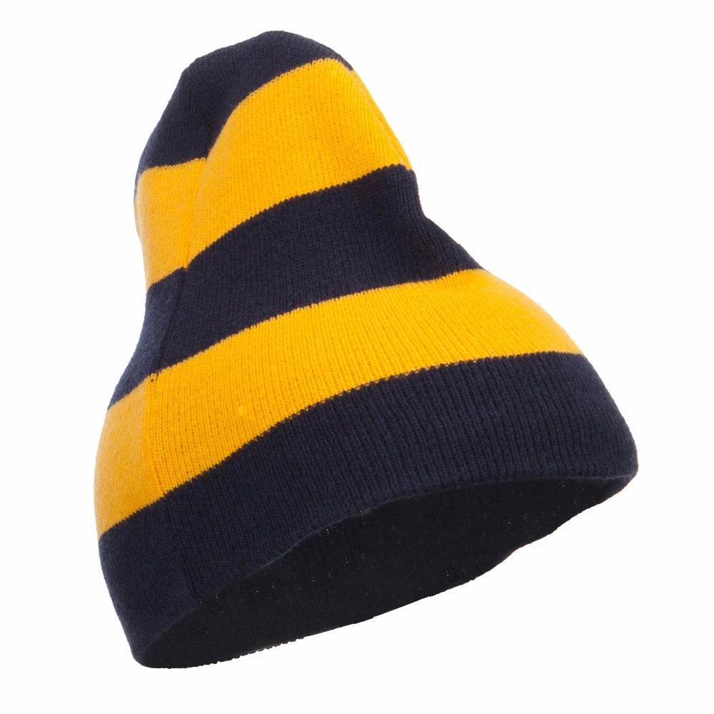 Otto Striped Knit Short Beanie - Image 34