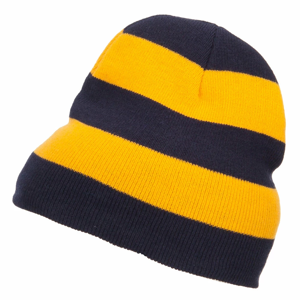 Otto Striped Knit Short Beanie - Image 35