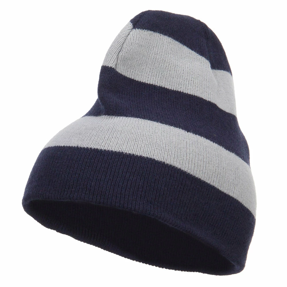 Otto Striped Knit Short Beanie - Image 16