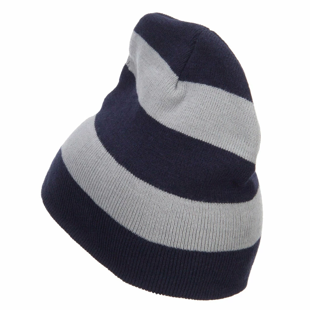 Otto Striped Knit Short Beanie - Image 17