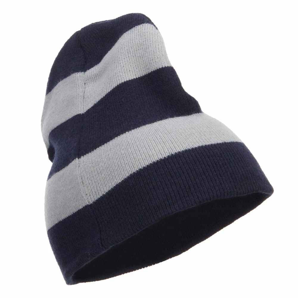Otto Striped Knit Short Beanie - Image 19
