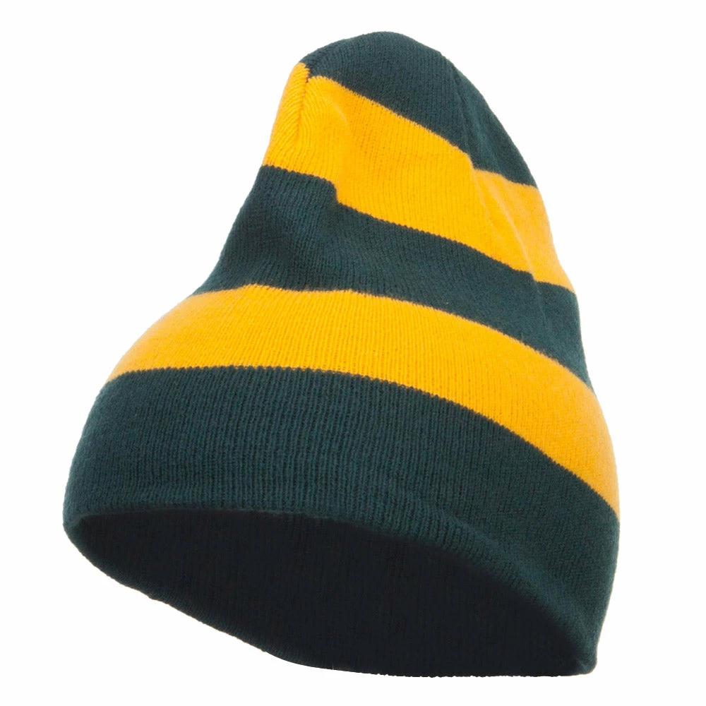 Otto Striped Knit Short Beanie - Image 36