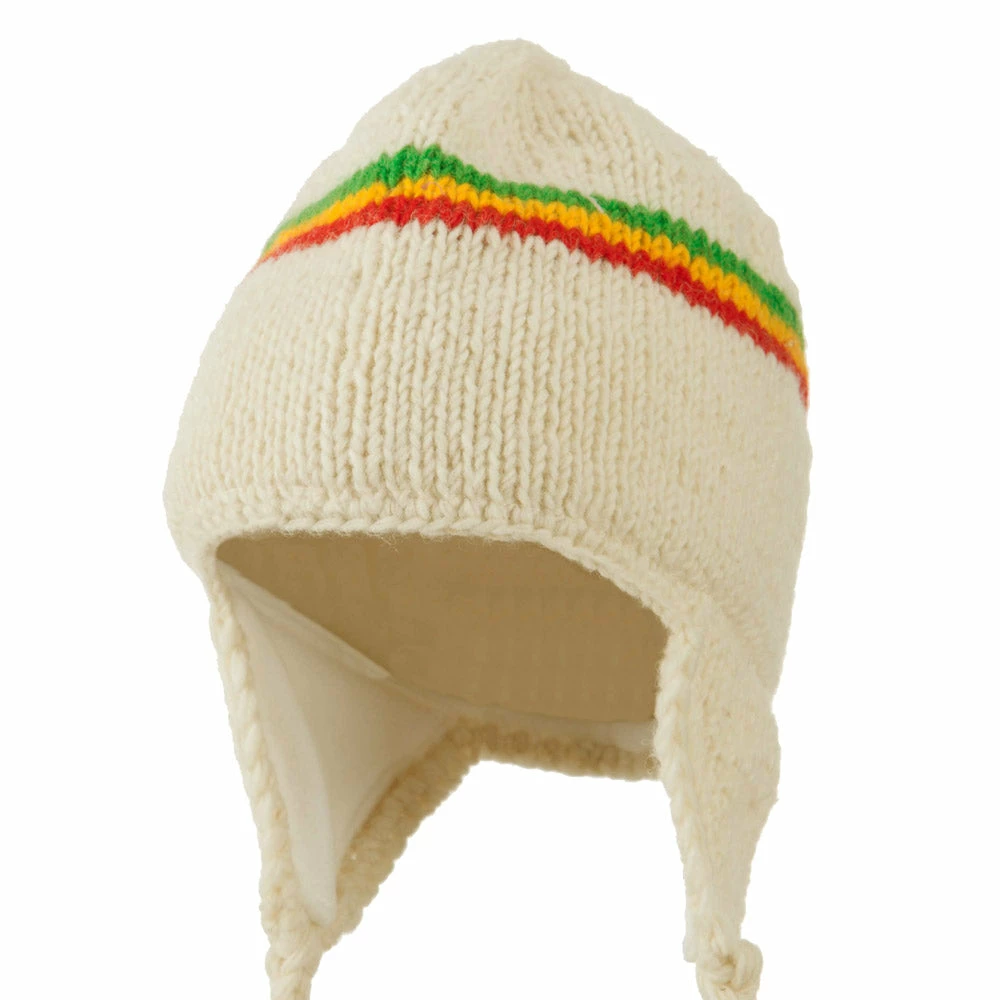 Rasta World Solid RGY Jaquard Beanie - Image 6