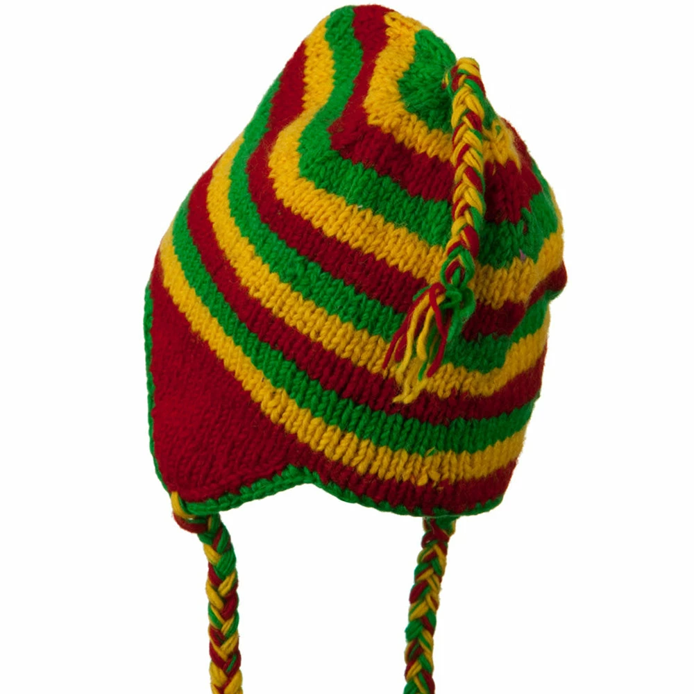 Rasta World Solid RGY Jaquard Beanie - Image 4