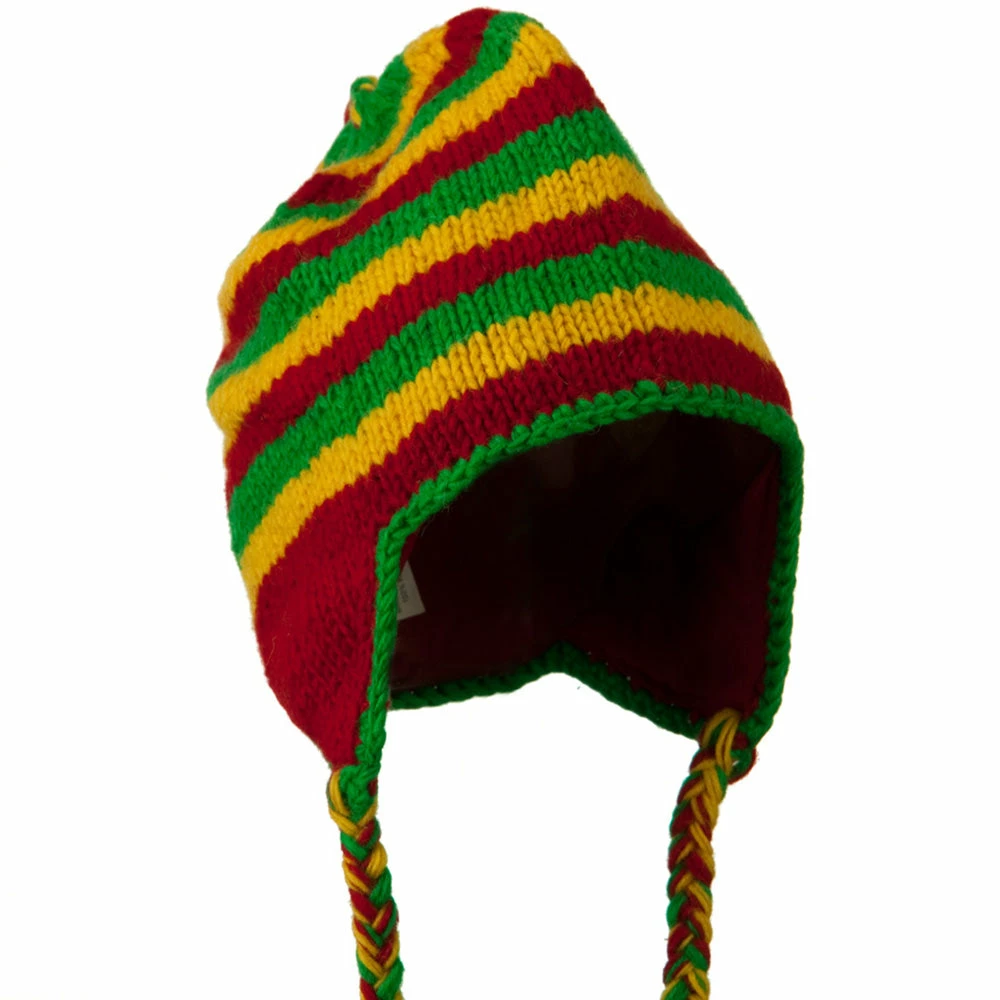 Rasta World Solid RGY Jaquard Beanie - Image 5