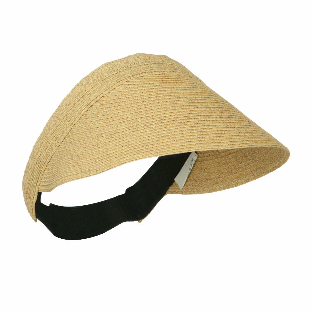 LTC UPF 50+ Solid Toyo Paper Braid Adjustable Visor - Image 4
