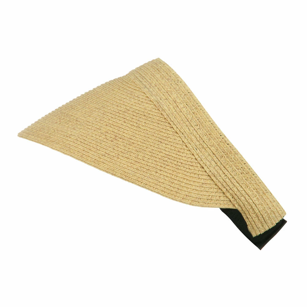 LTC UPF 50+ Solid Toyo Paper Braid Adjustable Visor - Image 5
