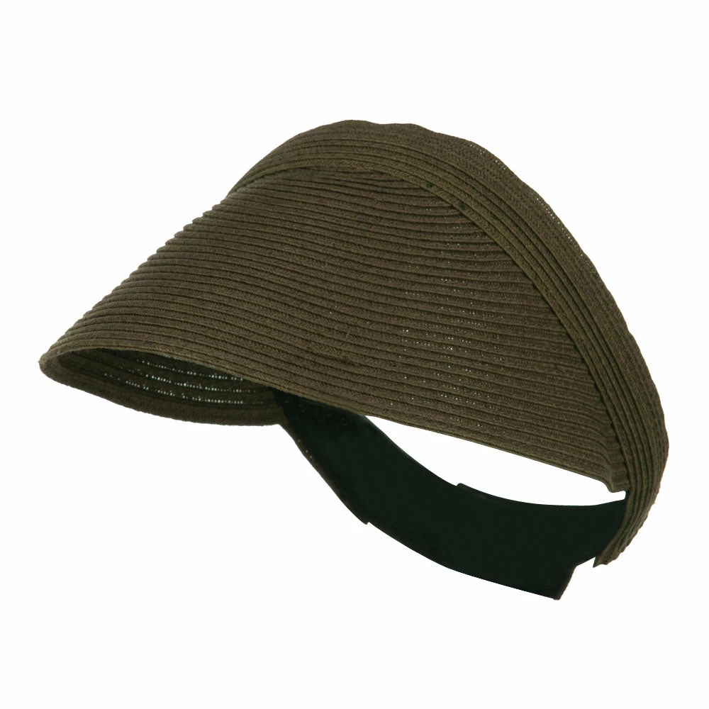LTC UPF 50+ Solid Toyo Paper Braid Adjustable Visor - Image 6