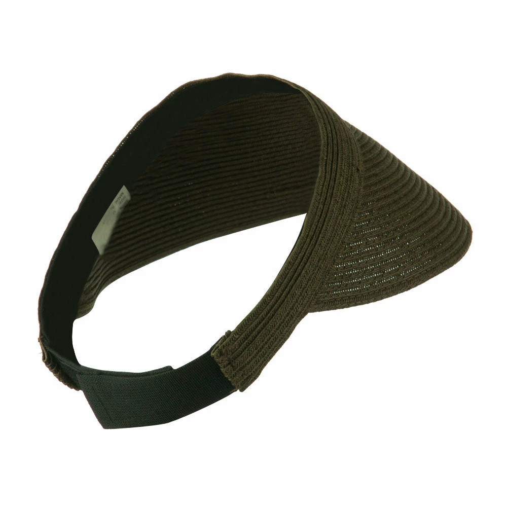 LTC UPF 50+ Solid Toyo Paper Braid Adjustable Visor - Image 8
