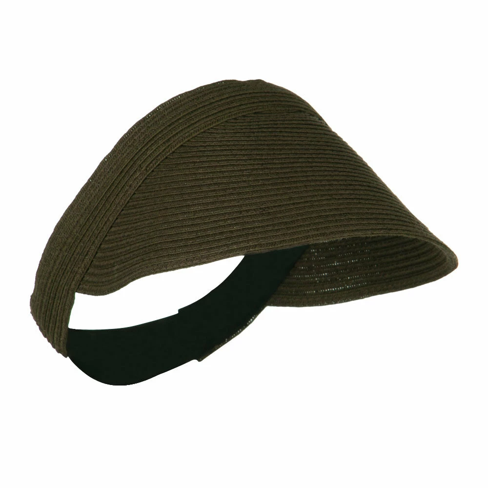 LTC UPF 50+ Solid Toyo Paper Braid Adjustable Visor - Image 9