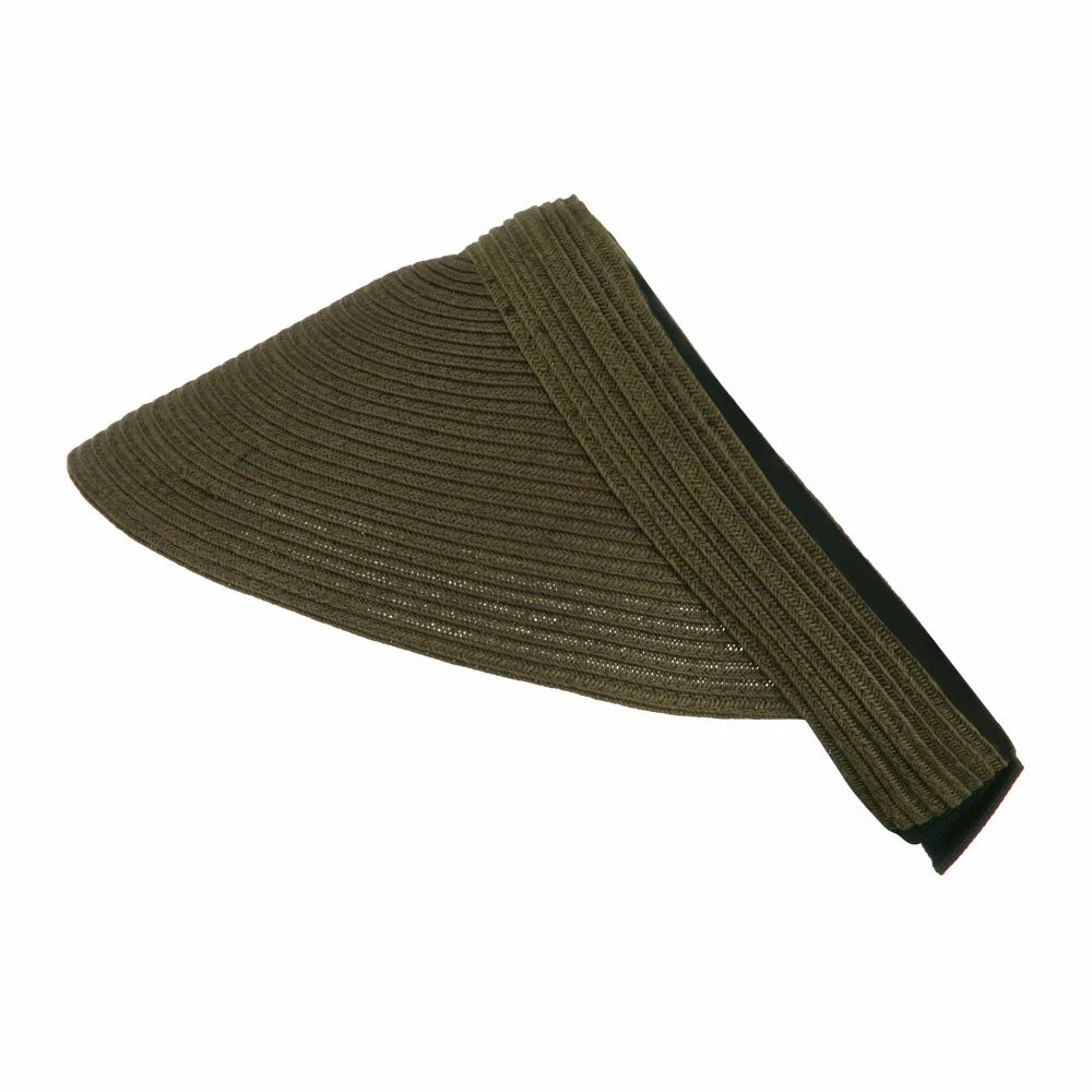 LTC UPF 50+ Solid Toyo Paper Braid Adjustable Visor - Image 10