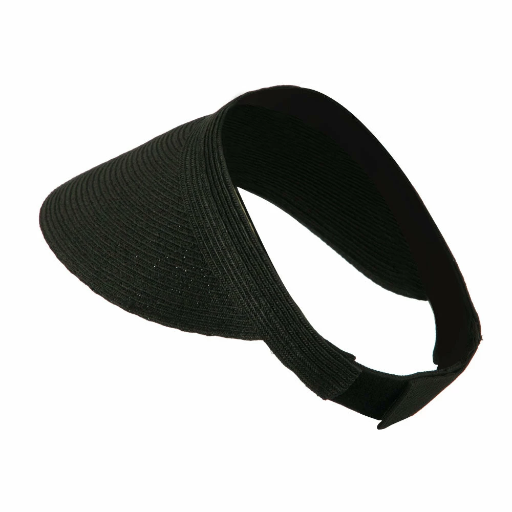 LTC UPF 50+ Solid Toyo Paper Braid Adjustable Visor - Image 12