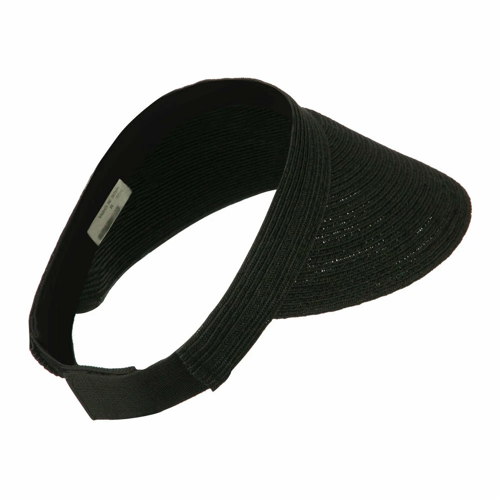 LTC UPF 50+ Solid Toyo Paper Braid Adjustable Visor - Image 13