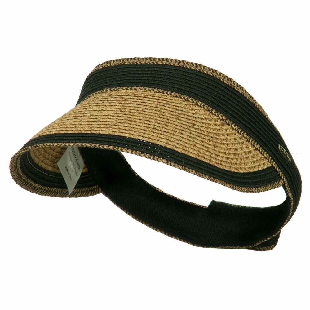 LTC UPF 50+ Solid Toyo Paper Braid Adjustable Visor - Image 16
