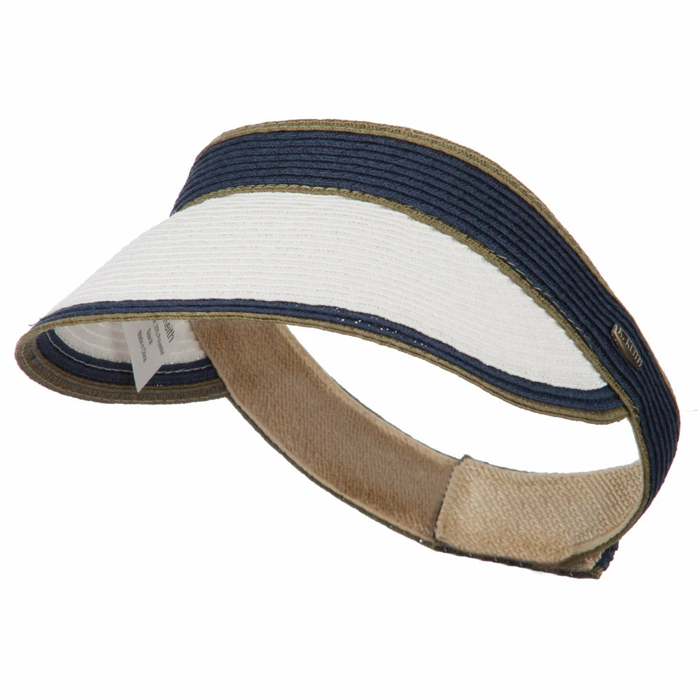 LTC UPF 50+ Solid Toyo Paper Braid Adjustable Visor - Image 21