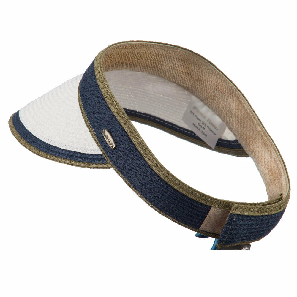 LTC UPF 50+ Solid Toyo Paper Braid Adjustable Visor - Image 22