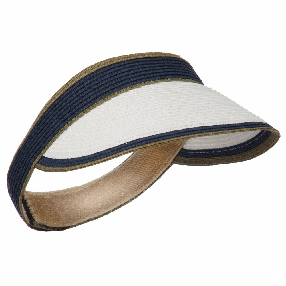 LTC UPF 50+ Solid Toyo Paper Braid Adjustable Visor - Image 24