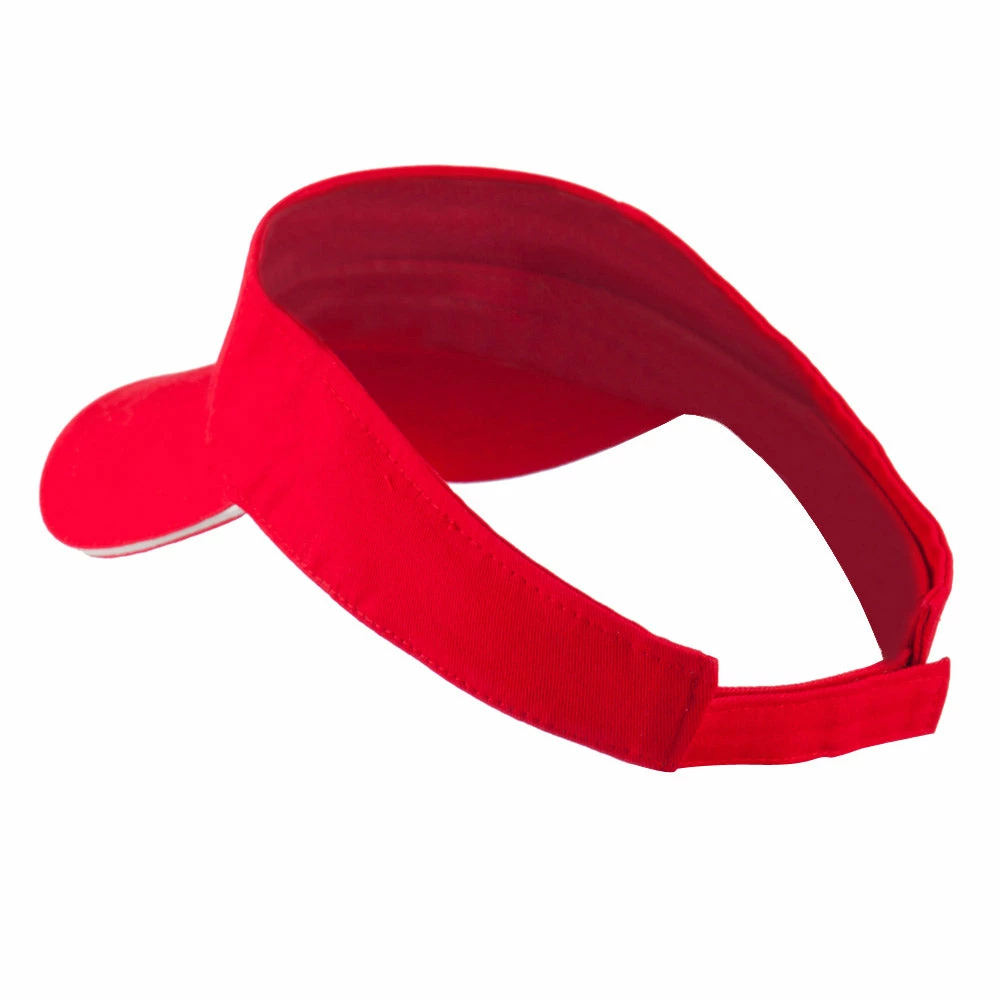 Brushed Cotton Twill Sandwich Visor - Image 2